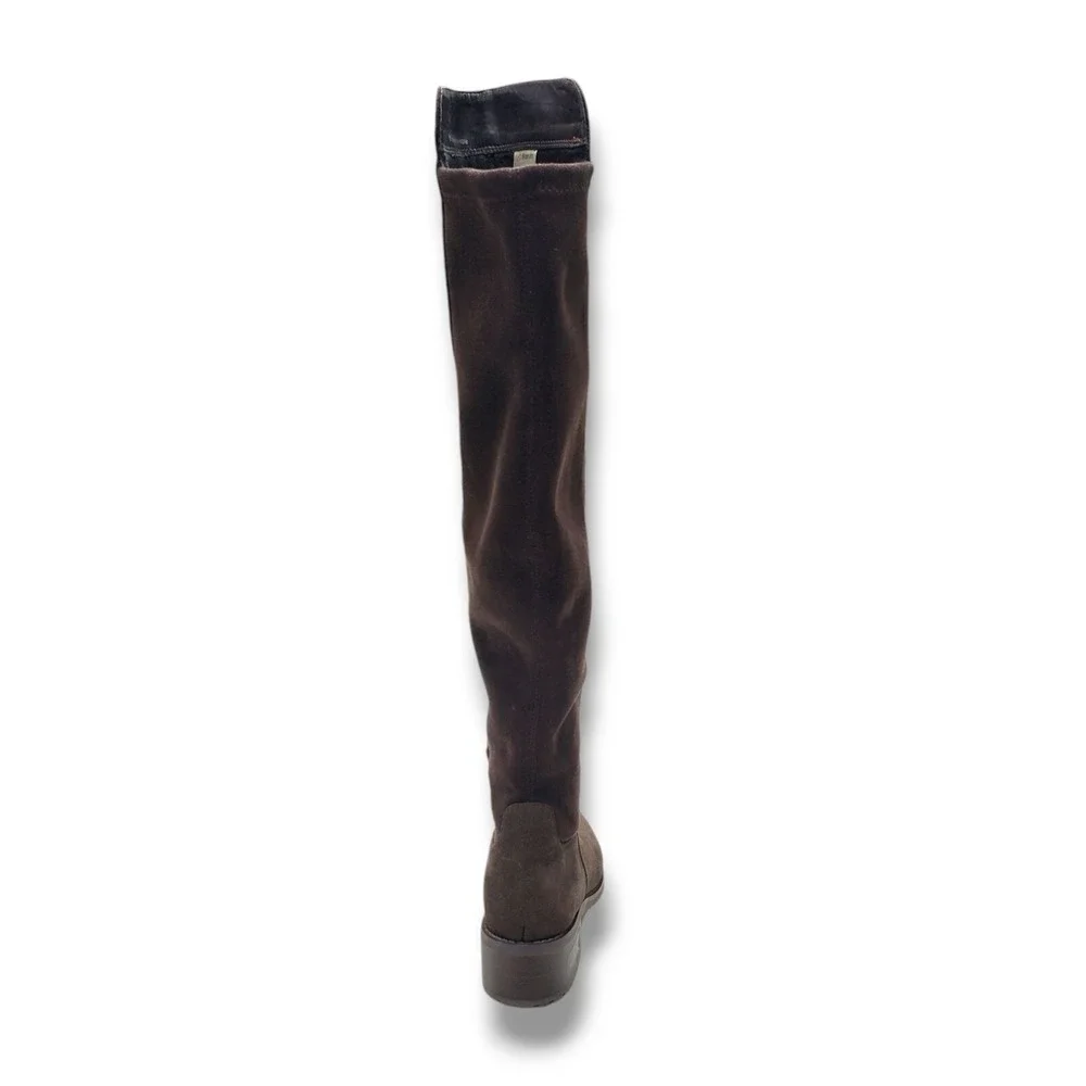 Blondo Sierra Over the Knee Boot Womens 5.5 Brown Waterproof Suede